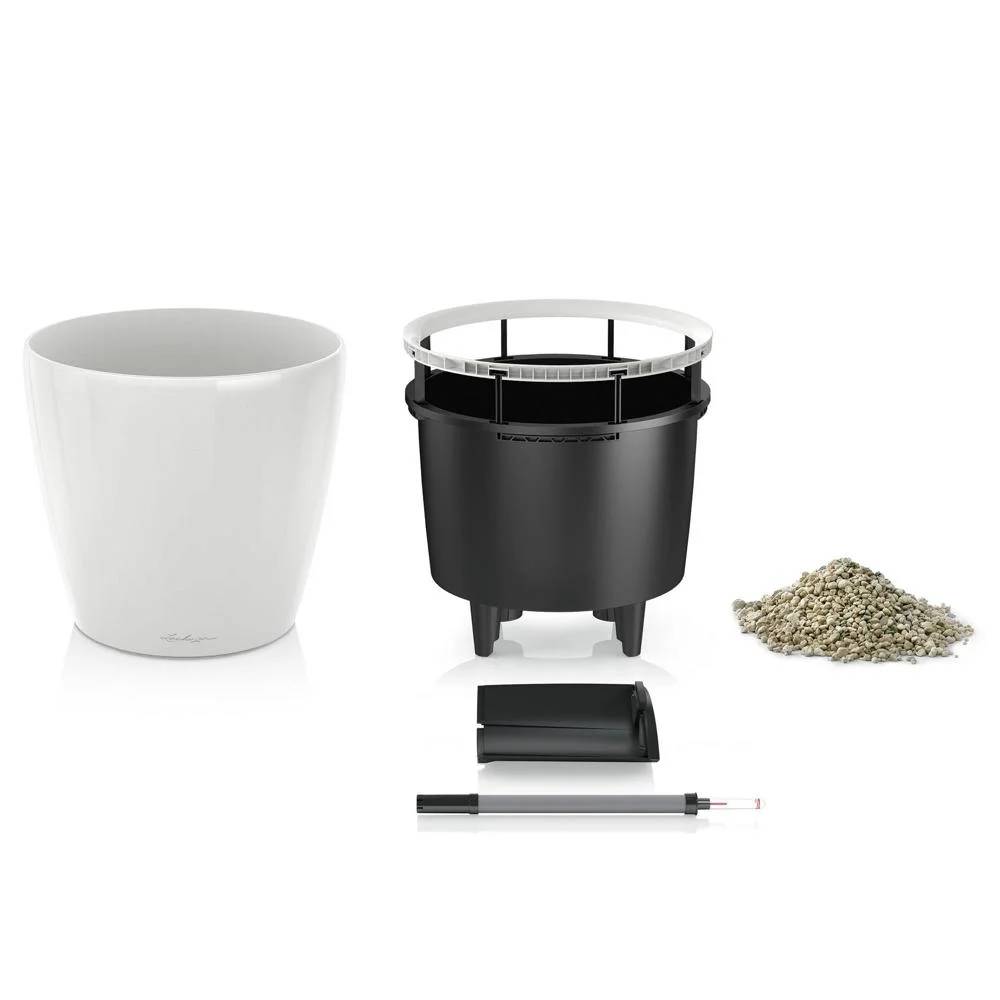 Jardinière Classico LS 21 Blanc brillant - LECHUZA