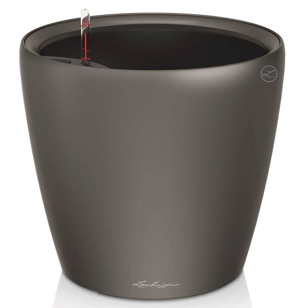 Jardinière Classico LS 28 ALL-IN-ONE plastique charbon métallisé Ø28xH.26 cm - Lechuza - Imagen 8
