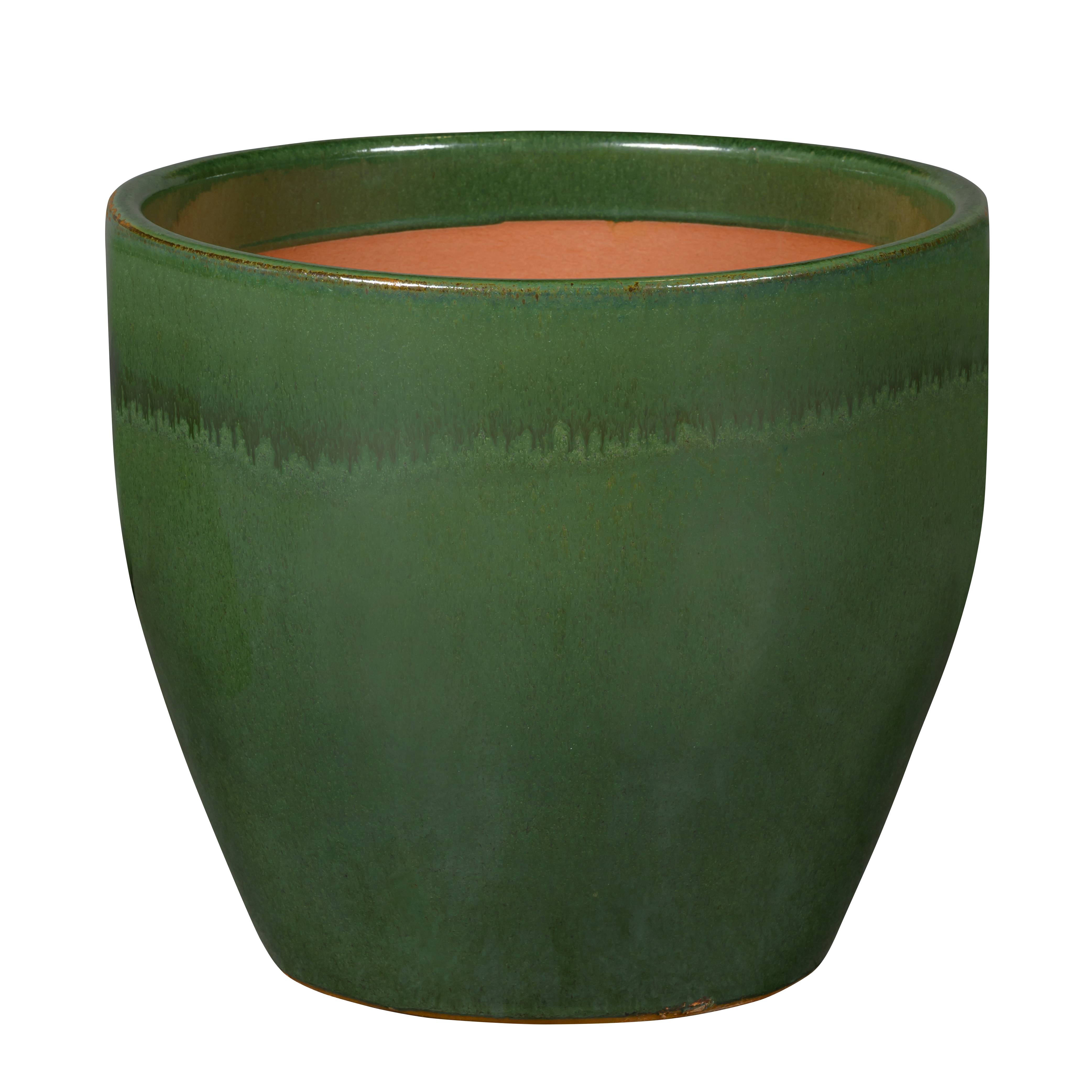 Ecloz - Maceta Esmaltada Redonda Jade Ø 22 cm H 21 cm – ECLOZ