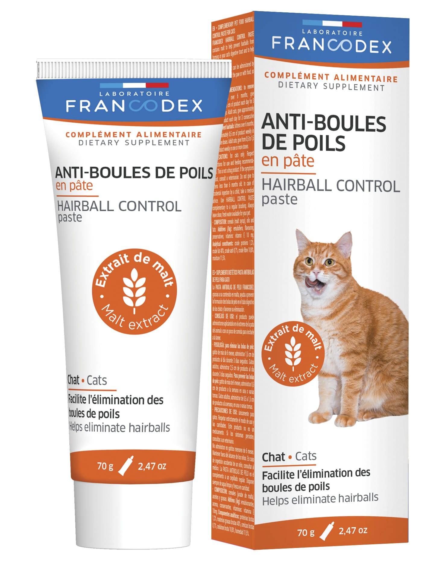 Francodex - Anti-Boules De Poils Pâte Pour Chat - FRANCODEX