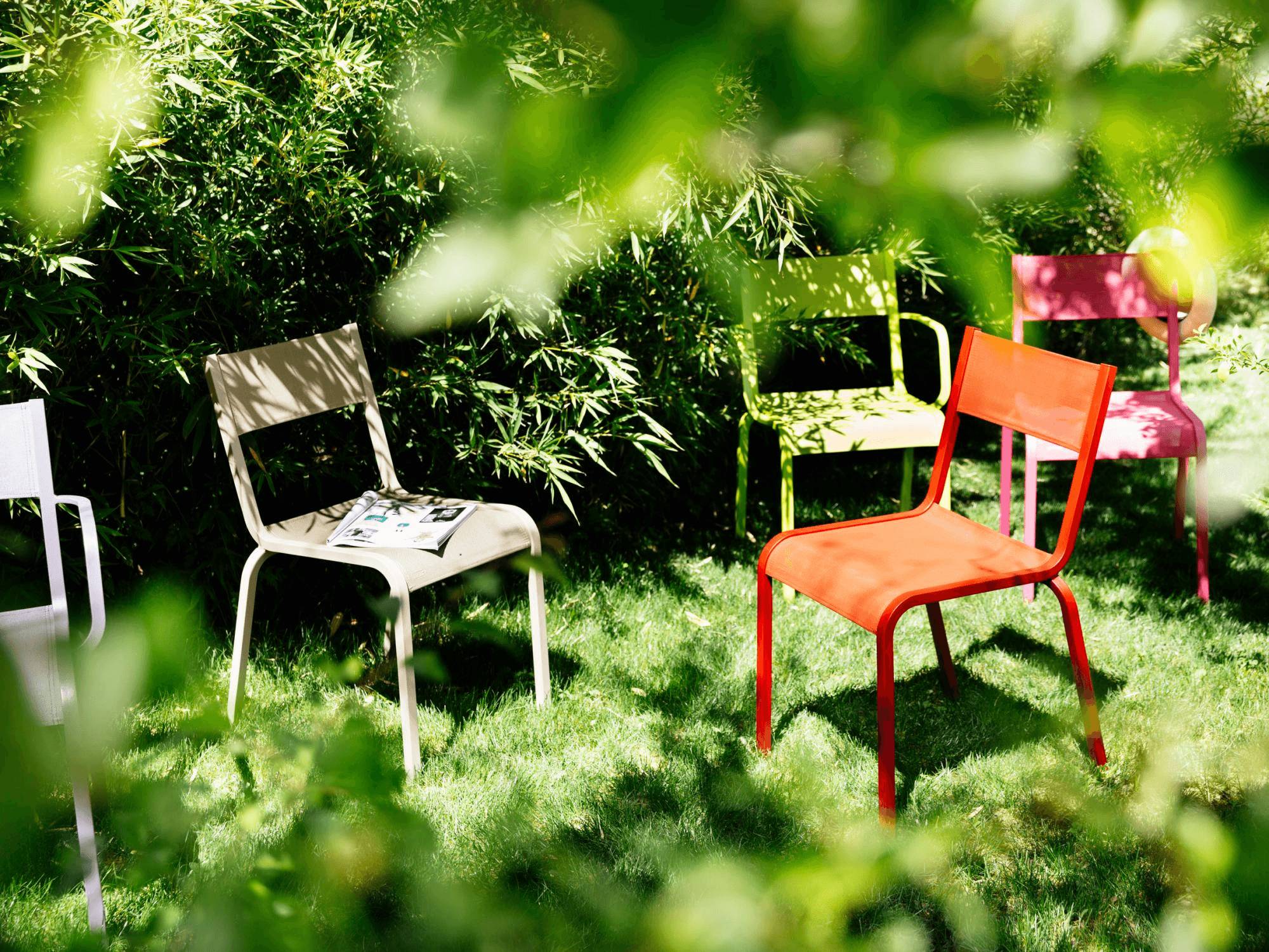 Fauteuil de jardin aluminium toile muscade Oléron - Image 1