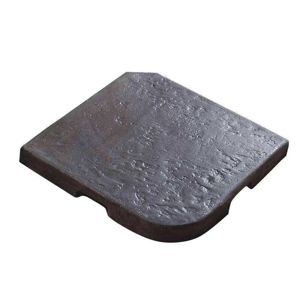 Losa base parasol piedra reconstituida antracita L. 46 x 46 cm H. 6 cm 21,5 kg – W.HAIRIE - Imagen 2