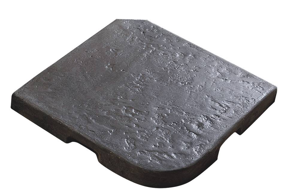 Losa base parasol piedra reconstituida antracita L. 46 x 46 cm H. 6 cm 21,5 kg – W.HAIRIE - Imagen 1
