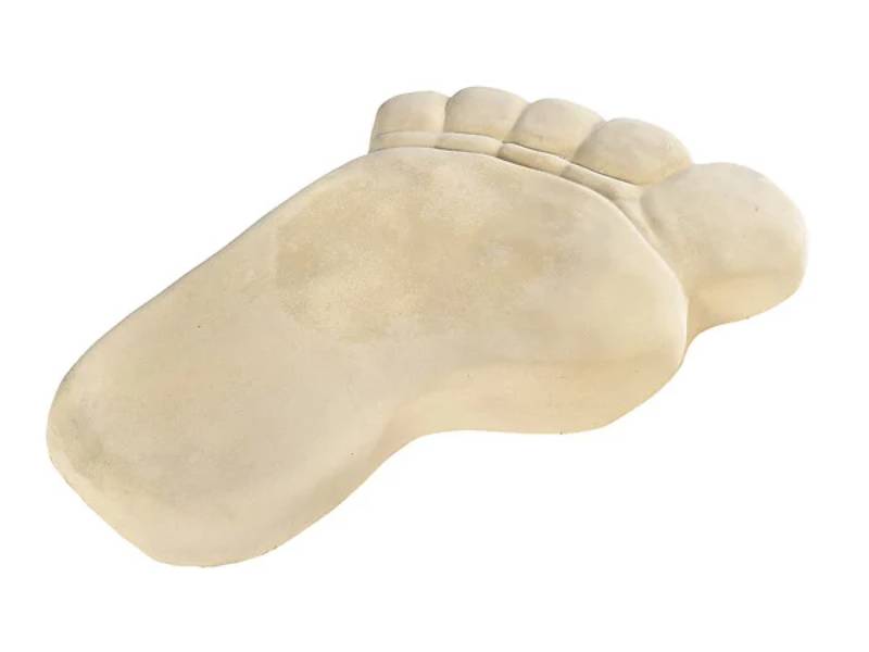 Pas pied gauche pierre reconstituée ton pierre L 44 cm l 30 cm ép 4 cm – W.HAIRIE