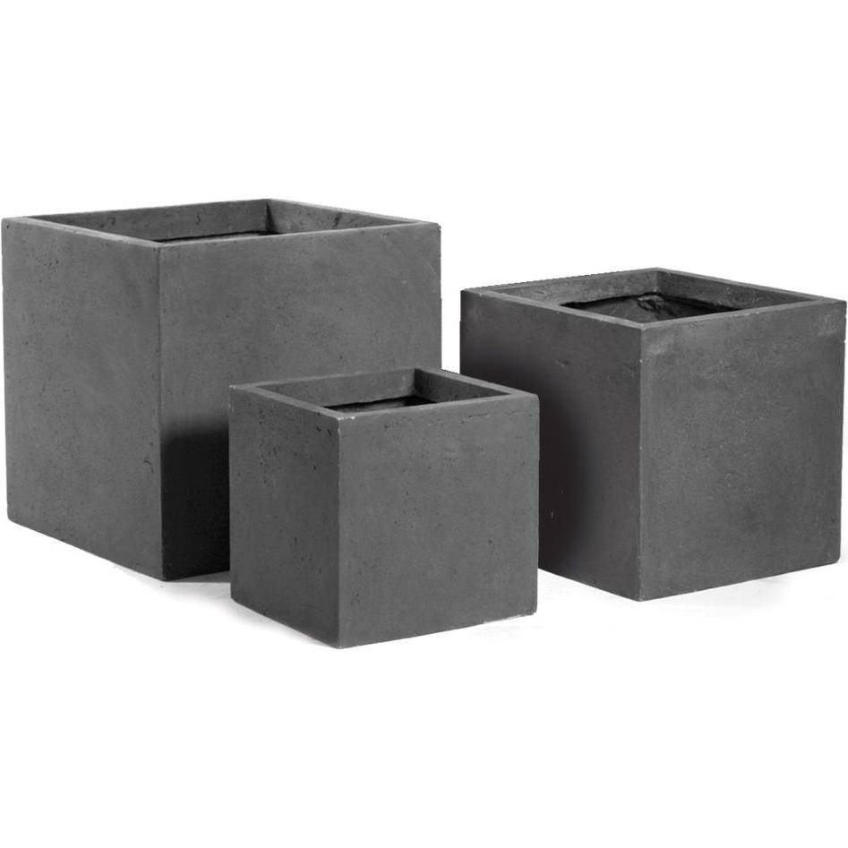 Bac à fleurs fibre de terre L55 H46 cm anthracite - Imagen 3
