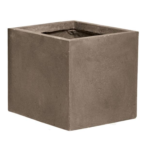 Pot carré taupe - L.34 x l.34 x H.30 cm