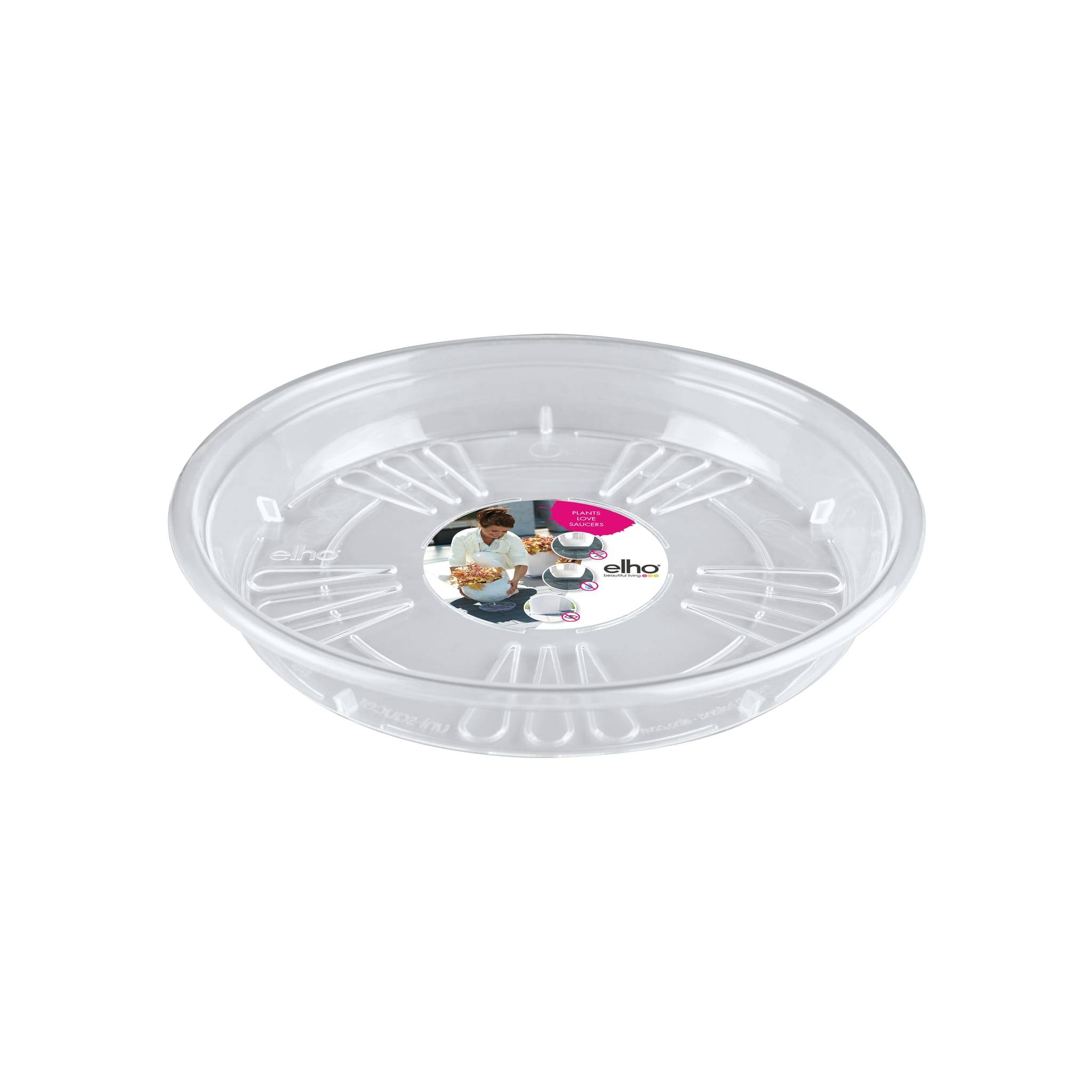 Elho - Soucoupe ronde plastique transparent – ELHO - Image 1
