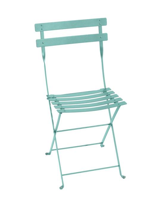 Fermob - Fermob - Chaise pliante Bistro bleu lagune L.38 x l.42 x H.82 cm