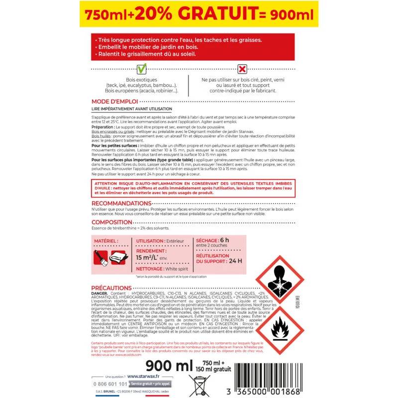 Starwax - Huile Teck Très Longue Protection - STARWAX - Imagen 3