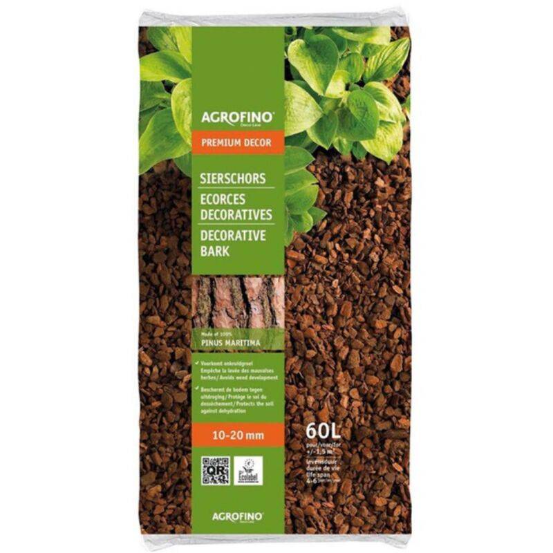 Écorces décoratives en pin marin naturel Ø10-20 mm 60L PREMIUM DECOR - Agrofino