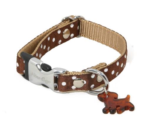 Smooz - Collier Nylon Pois Mauve 15mm-23/33cm