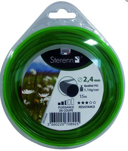 Sterenn - Sterenn - Fil nylon carré 15 M - vert - Ø2.4MM