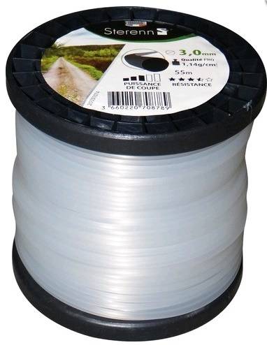 Fil Nylon Rond Bobine 55M 3mm Bob Translucide