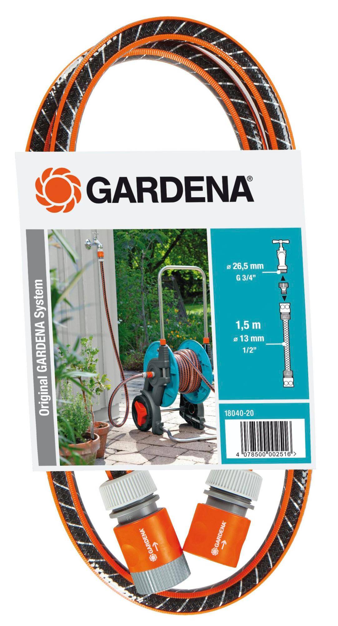 Gardena - Kit de branchement pour dévidoir avec tuyau flex L. 1,5 m, nez de robinet, 2 raccords -  Gardena - Image 4