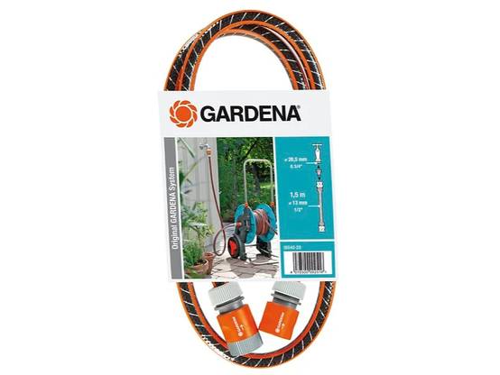 Gardena - Kit de branchement pour dévidoir avec tuyau flex L. 1,5 m, nez de robinet, 2 raccords - Gardena - Image 1