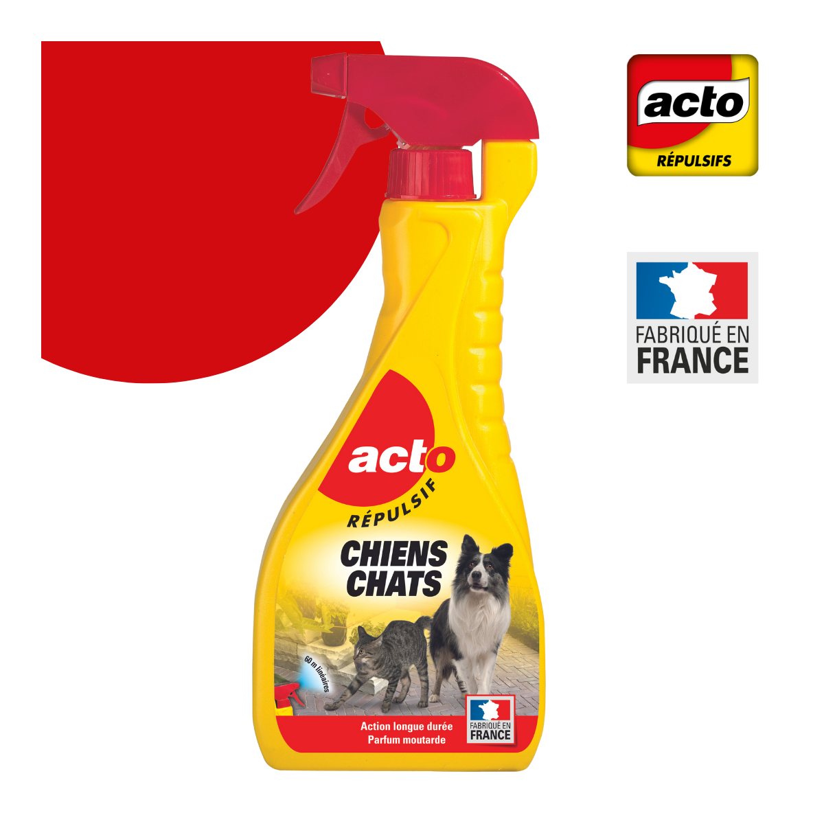 Liquide rpulsif chiens-chats pulvrisateur 600 ml  ACTO - Jardiland
