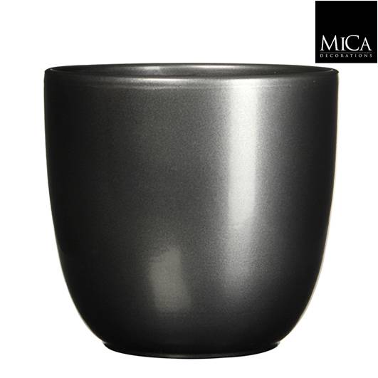 Tusca pot rond anthracite - H.34,5 x D.39cm