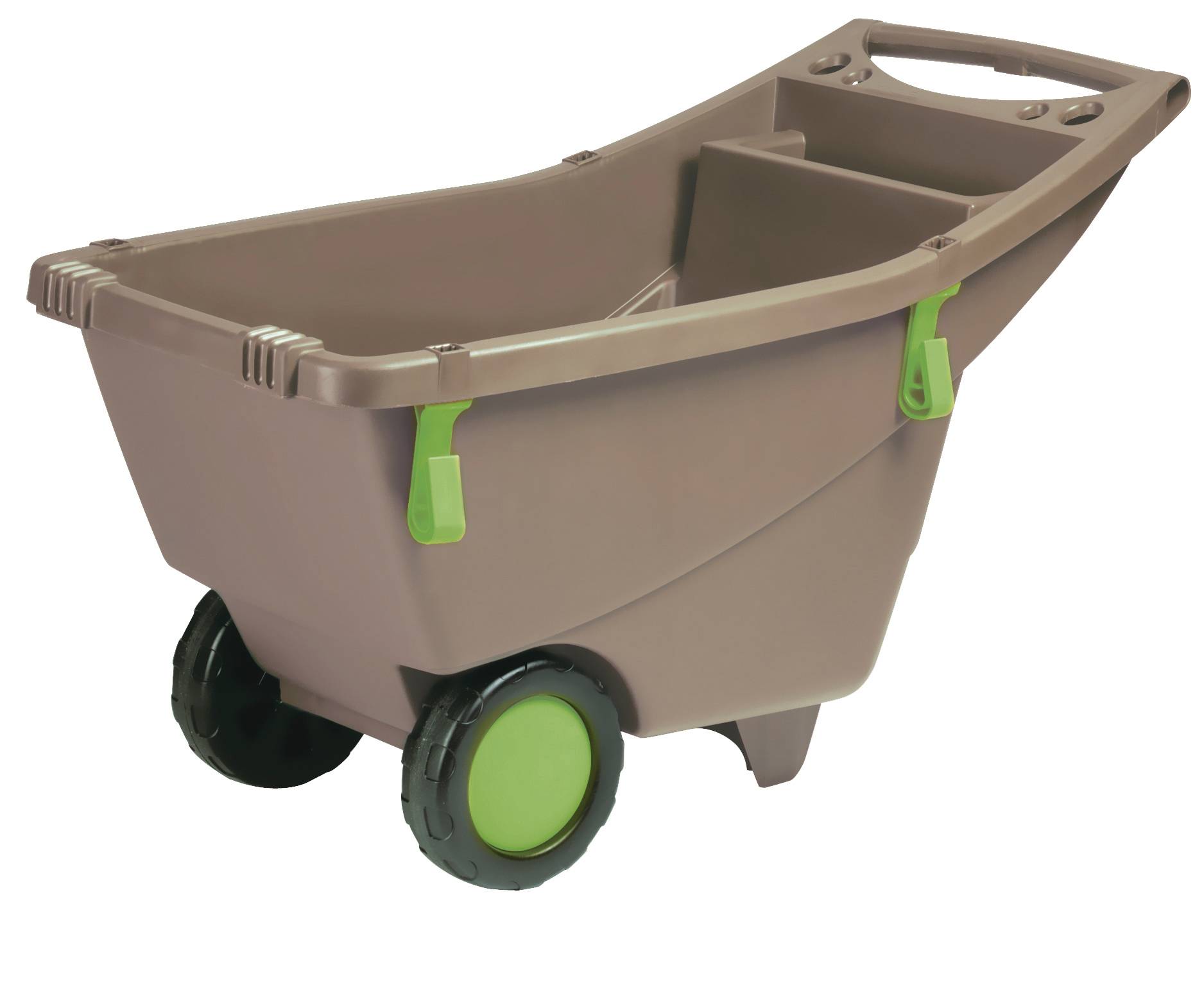 EDA Plastiques - Brouette Jardin Plastique 140 L Taupe - EDA - Imagen 2