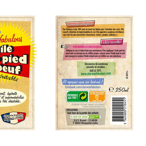 Starwax Fabulous - Huile 100% pied de bœuf - STARWAX FABULOUS - Image 2
