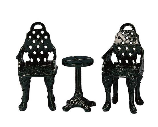 Lemax - Lemax - Patio en métal - set de 3 pièces