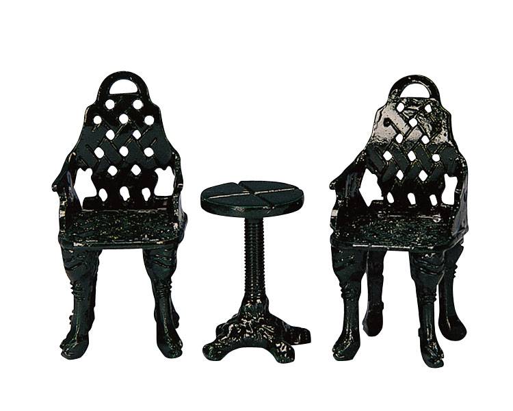 Lemax - Lemax - Patio en métal - set de 3 pièces