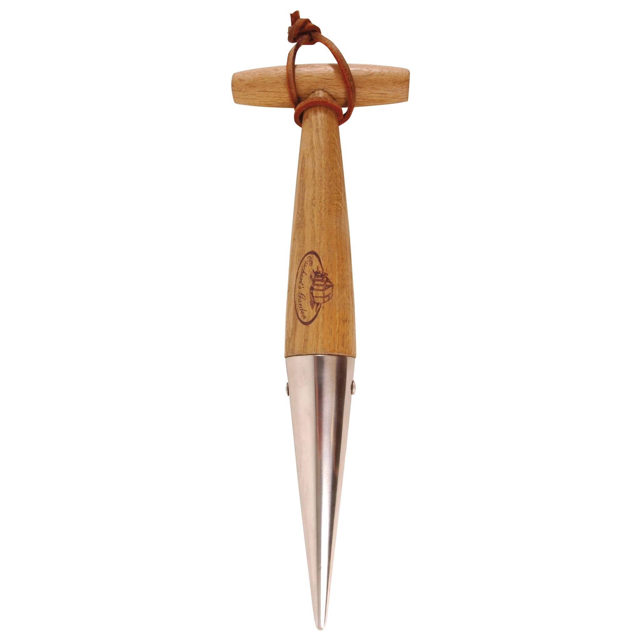 Plantoir droit acier inoxydable bois 29,5x10x3,5 cm