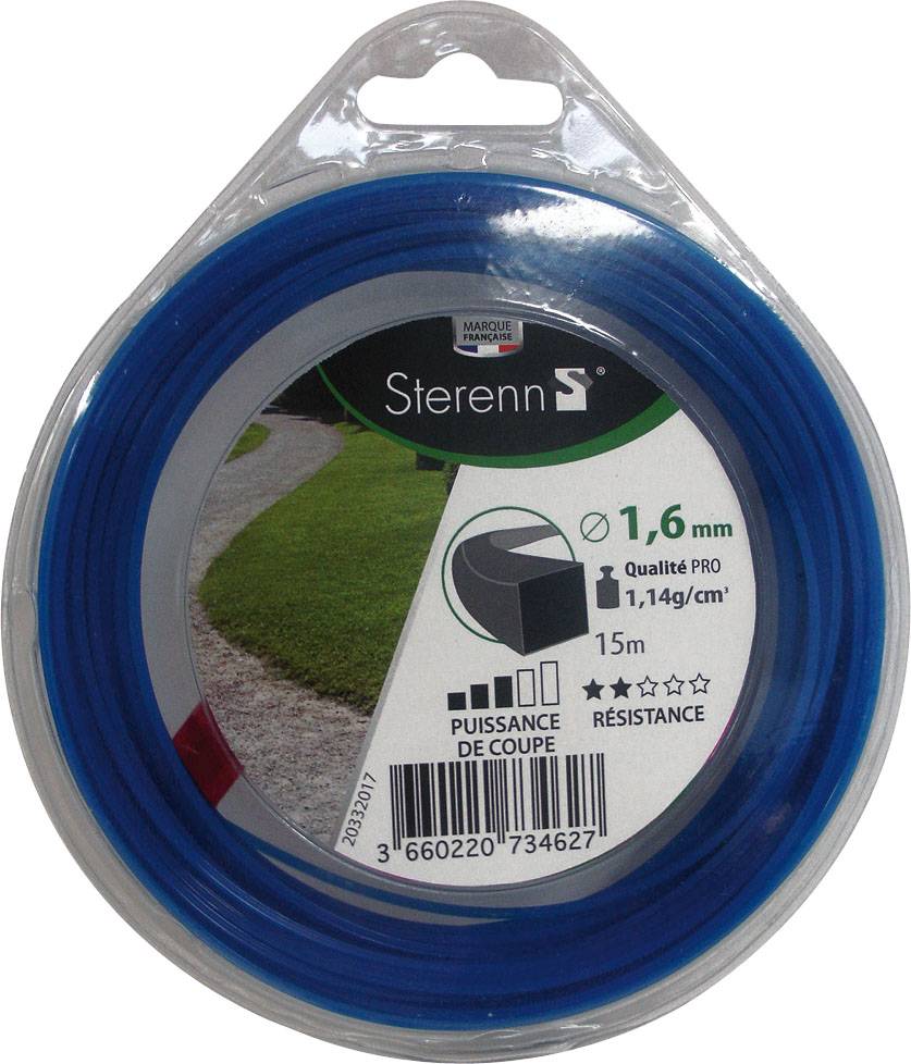 Fil Carre 15M 1,6Mn Bleu Devidoir
