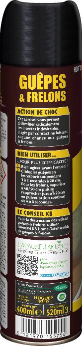 KB Home Defense - Home Défense Guêpes Et Frelons 400 Ml - Imagen 2