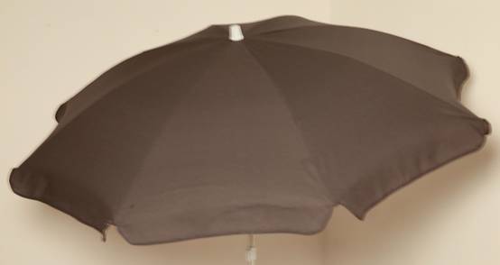 Parasol droit rond gris anthracite - L.190 x l.200 x H.190 cm - Image 1