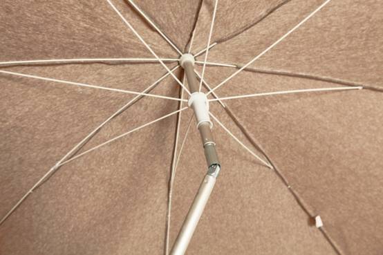 Parasol droit rond gris anthracite - L.190 x l.200 x H.190 cm - Image 3