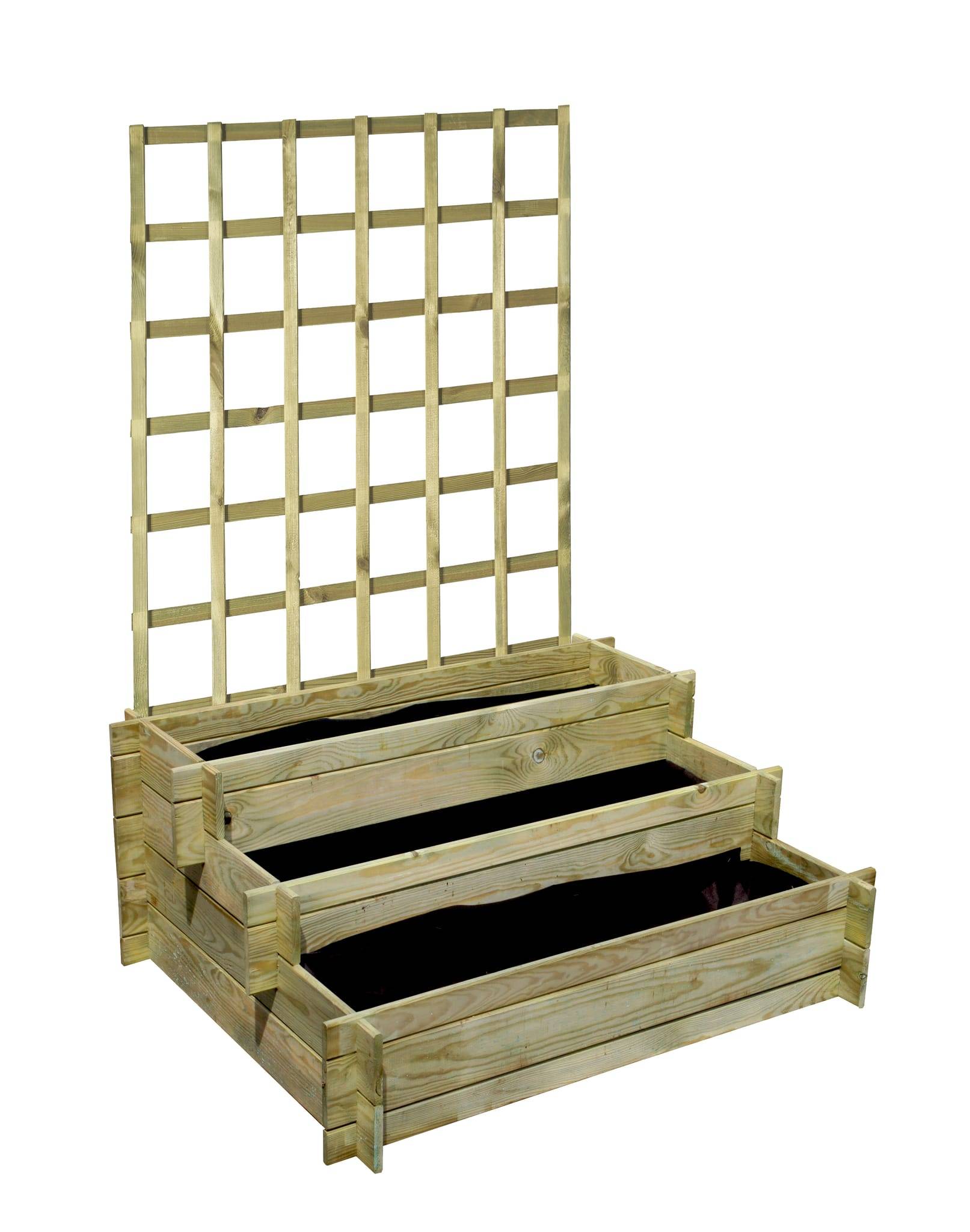 Forest Style - Carré de potager Nikole + avec treillis - L.93 x l.73 x H.40 cm