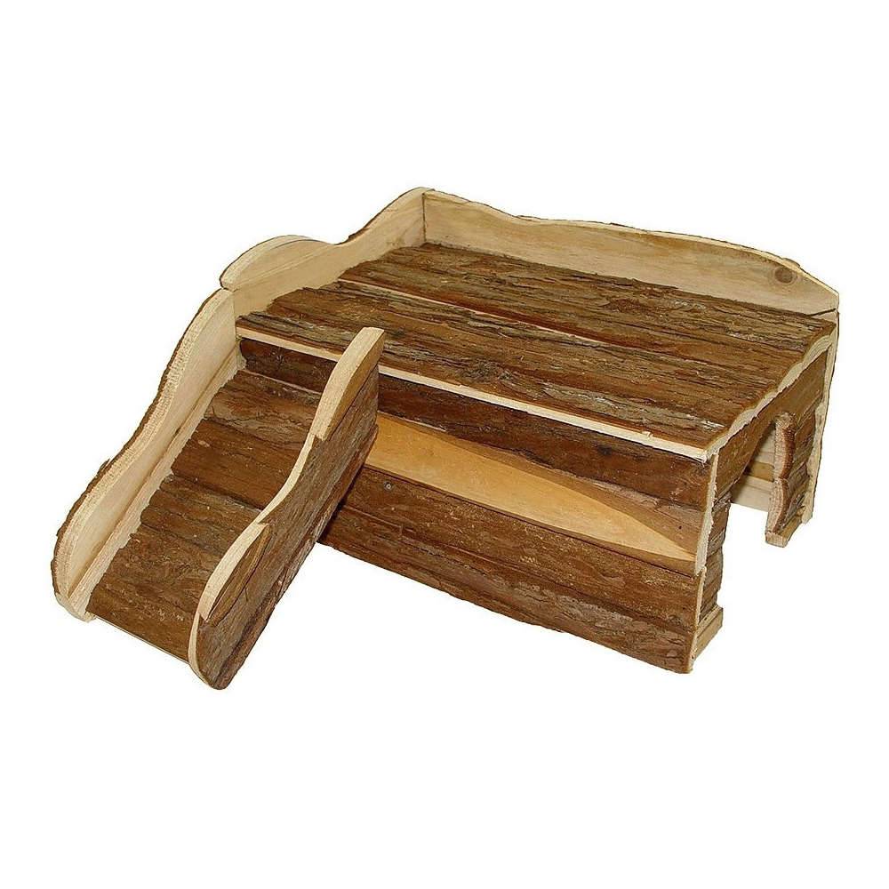 Maison avec rampe bois écorce L 21 l 21 H 11 cm - RONGIS - Imagen 2