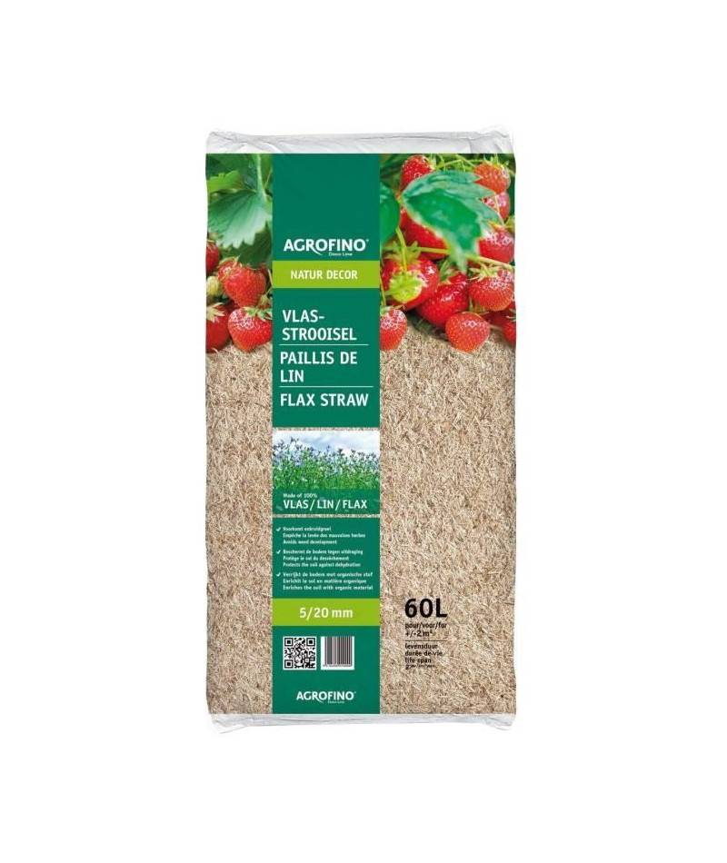 Paillis de lin biodégradable décoratif lin 5/20 mm L.60 - Agrofino