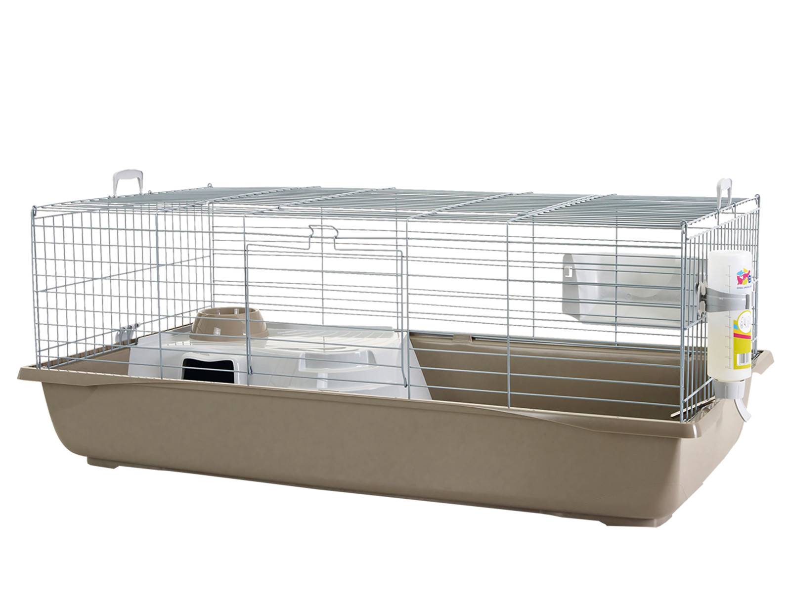 Cage Nero 4 de luxe grise pour lapin - L.118 x l.64,5 x H.47 cm