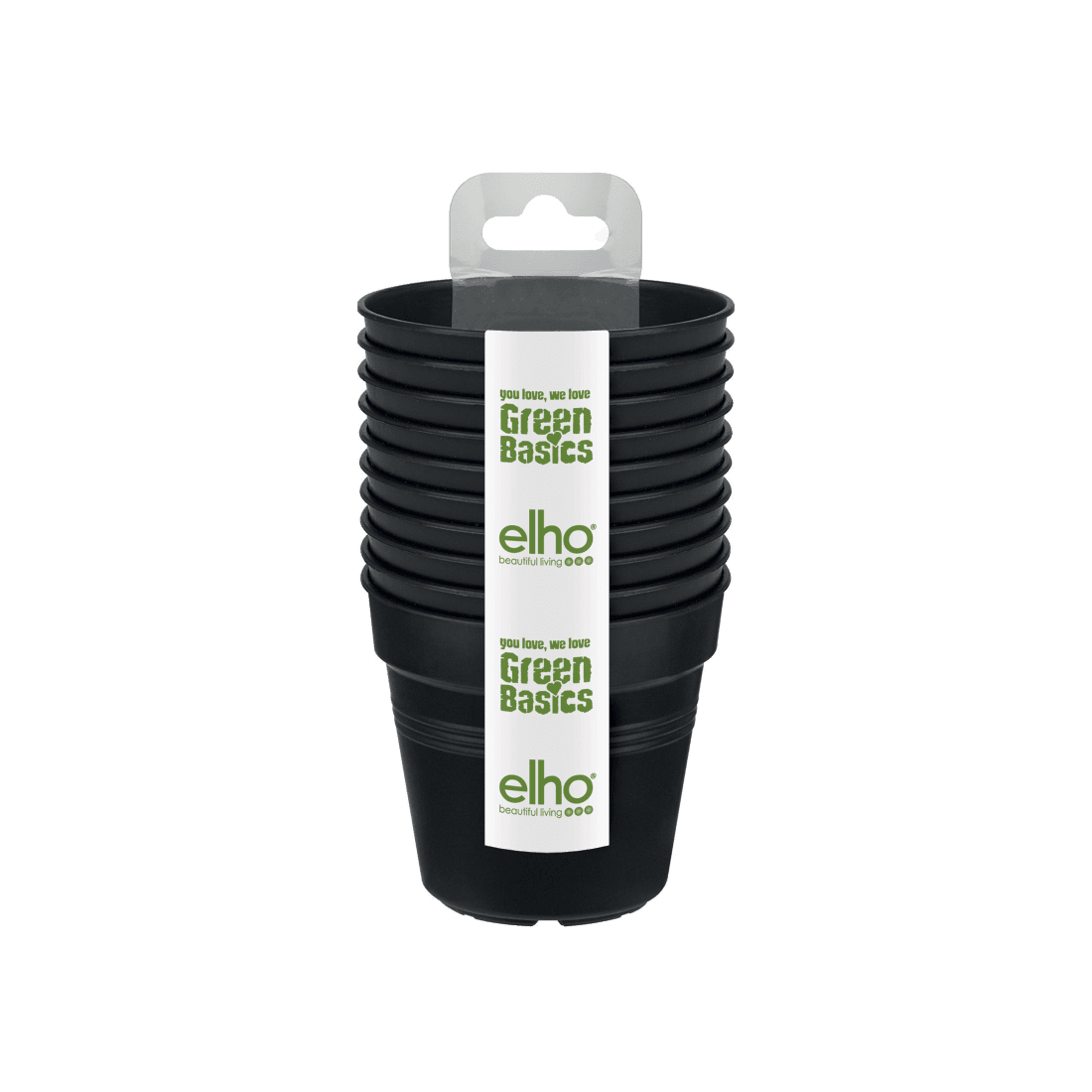 Elho - Pots de culture Green Basics Starter set ø8 x H13 cm (x10) - Imagen 1
