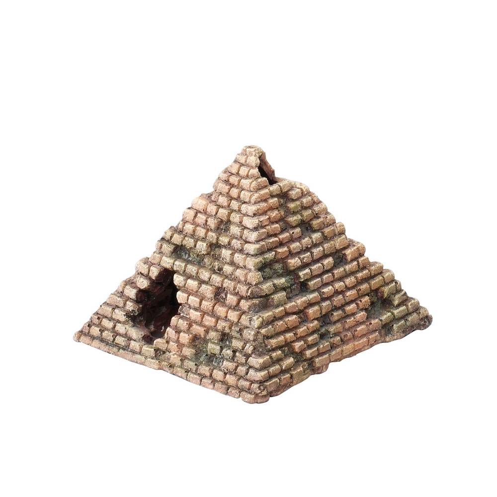 Mini pirámide de decoración para acuario de resina beige L 12,5 cm An 12,8 cm Al 9 cm - EUROPET - Imagen 2