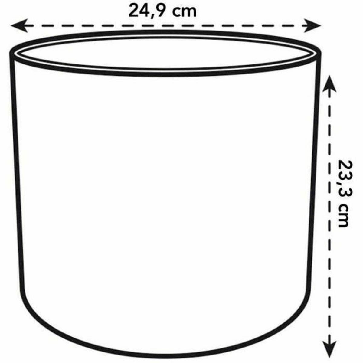 Pot de fleurs rond en plastique noir Ø 25xH.23 cm - Elho - Image 2