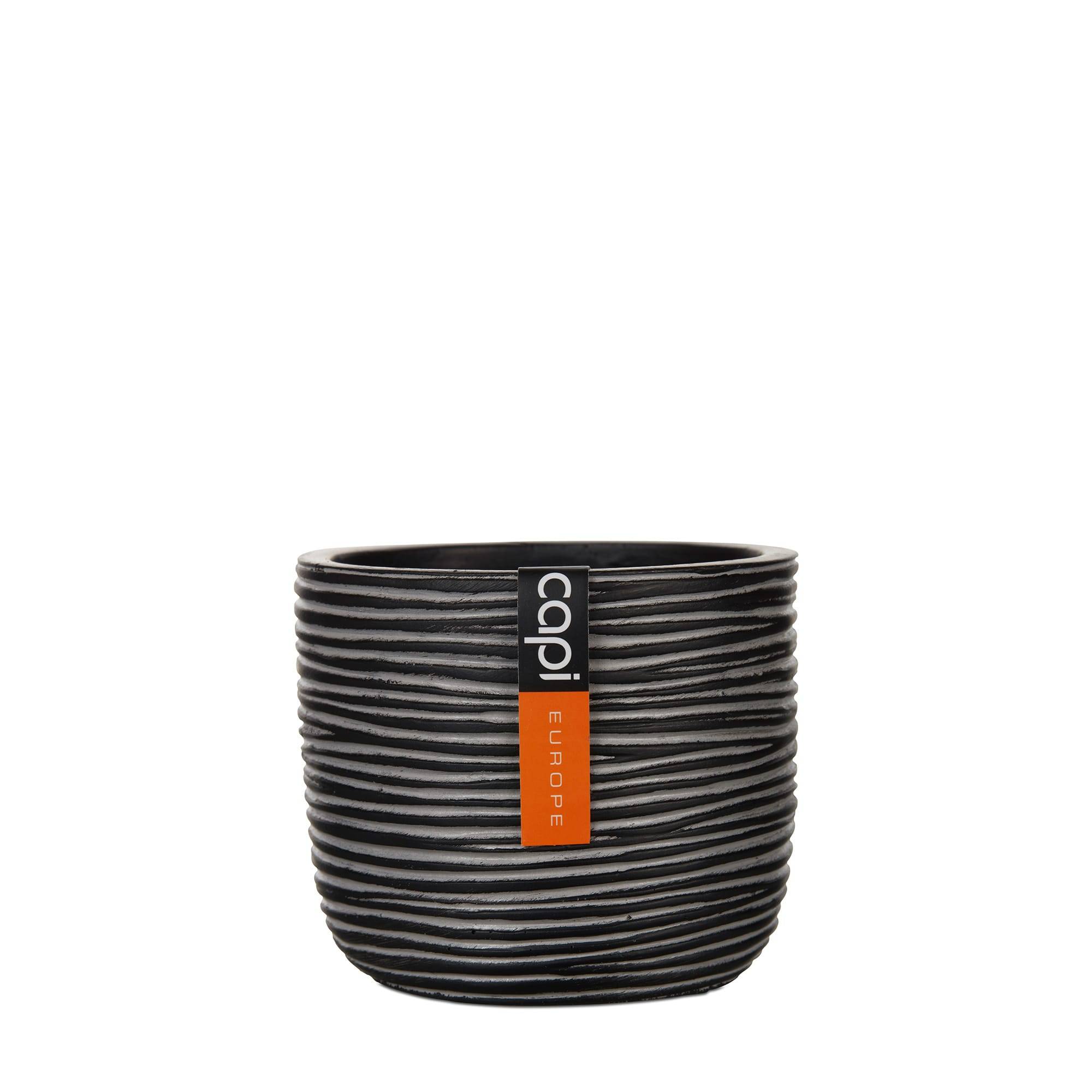 Capi - Pot boule Rib 9x8 noir