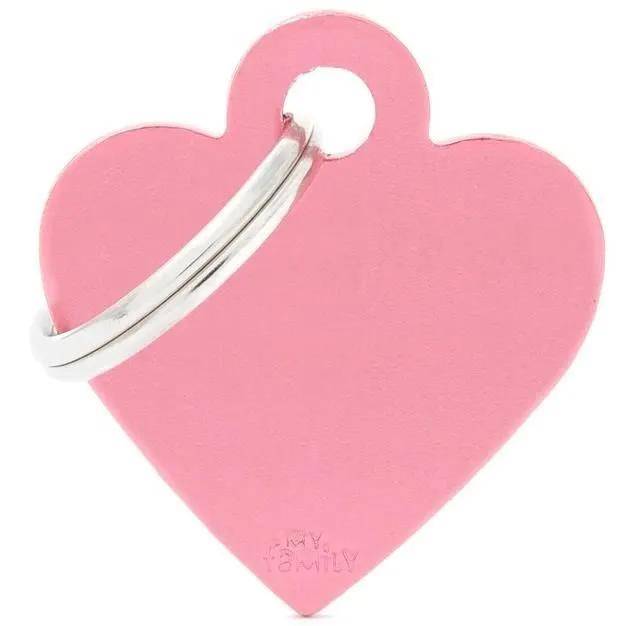 MYFAMILY - MEDAILLE BASIC PETIT COEUR ALU ROSE