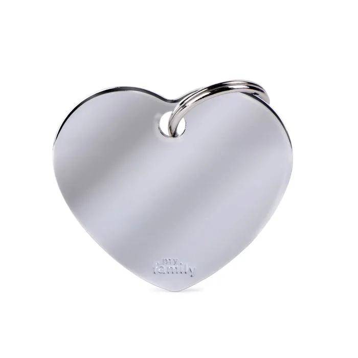 MYFAMILY - MEDAILLE BASIC GRAND COEUR CHROME - Imagen 2