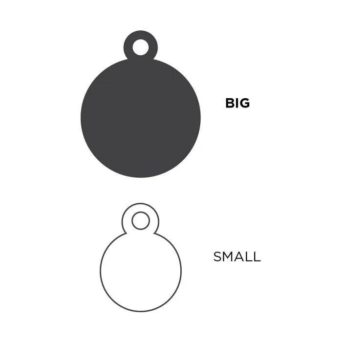 Médaille pour chien grand cercle aluminium noir L.5 cm, l.5 cm, H.5 cm - Myfamily - Imagen 2