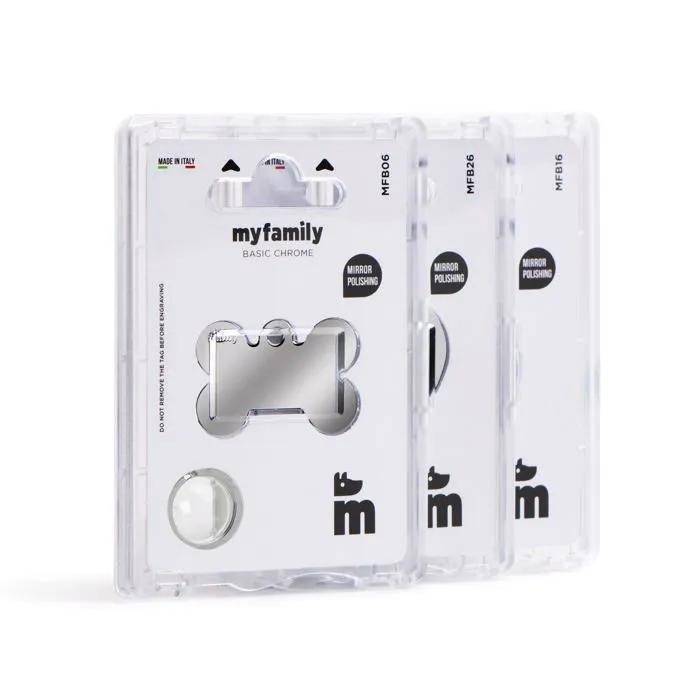 MYFAMILY - MEDAILLE BASIC PETIT OS CHROME - Imagen 4