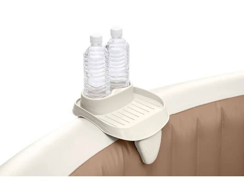 Intex - Porte-verre amovible en PVC de couleur beige L.26 x l.22 x H.18 cm - INTEX - Imagen 2