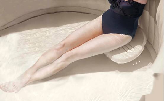 Siège pour spa gonflable PVC beige L.47 x l.36 x H.22 cm – INTEX - Image 4