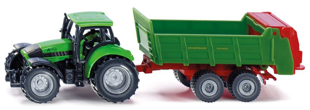 Siku - Tracteur Deutz avec épandeur L.16,5 x l.3,5 x H.4 cm