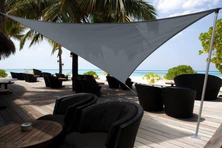 Jardiline - Voile d'ombrage Austral triangulaire Ardoise 5 m