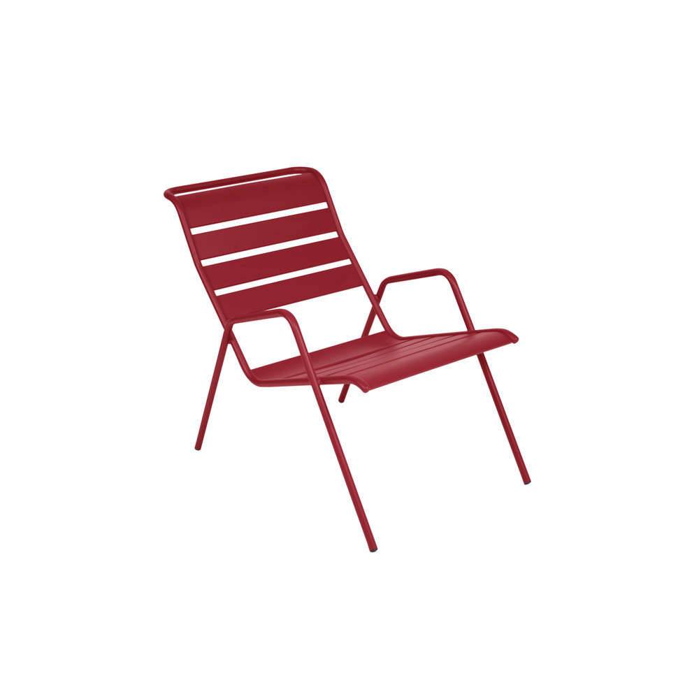 Fermob - Fauteuil de jardin bas acier piment Monceau Fermob - Image 2