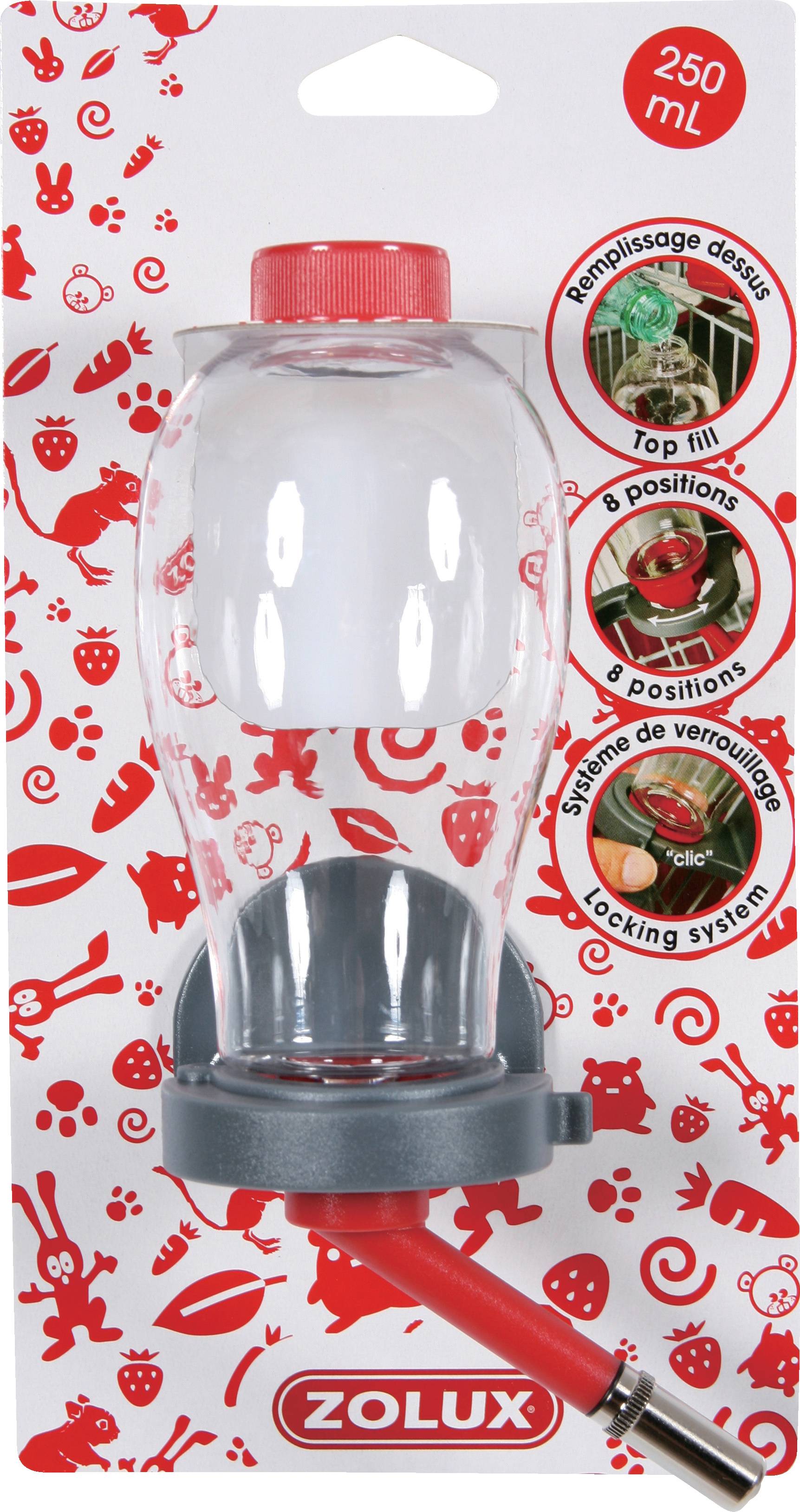 Zolux - Biberon pour Rongeur Plastique Cerise 250 ml – ZOLUX - Image 1