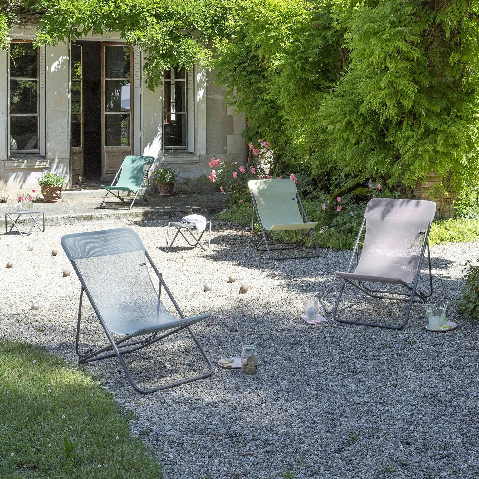 Lafuma-Mobilier - Maxi Transat de jardin acier batyline graphite Lafuma Mobilier - Image 5