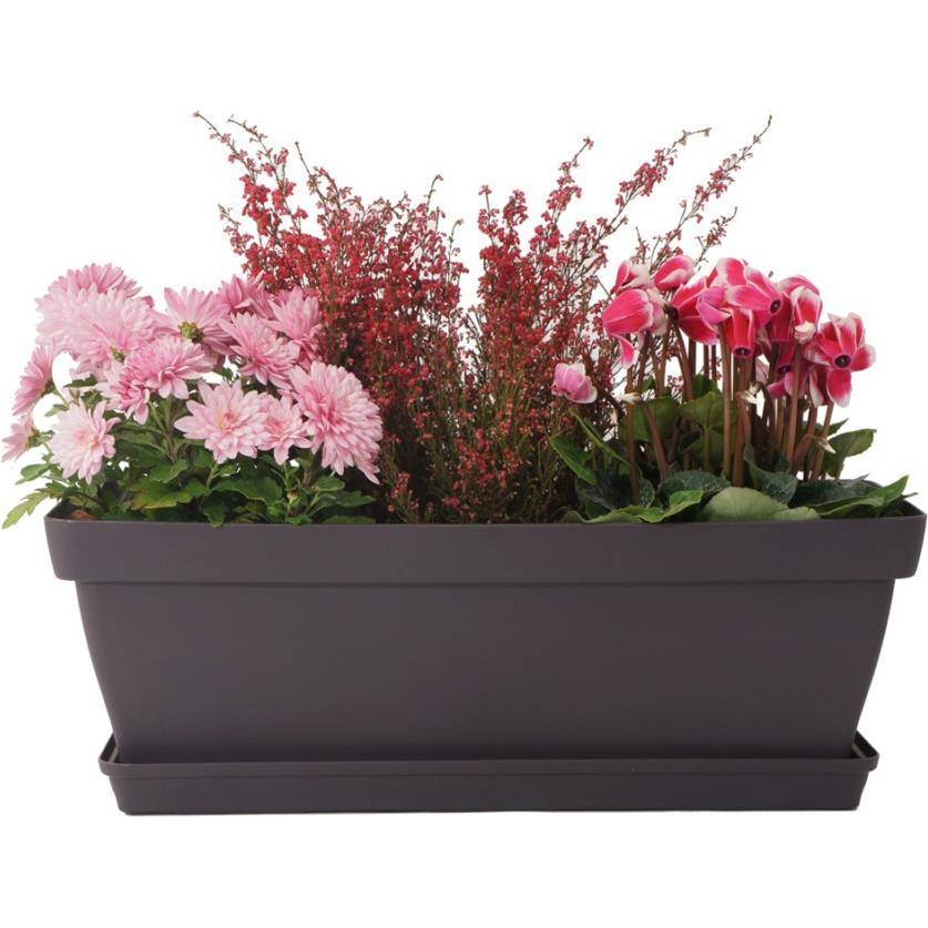 Poétic - Soucoupe Jardinière Roméo 60 Recyclée Granite - POETIC